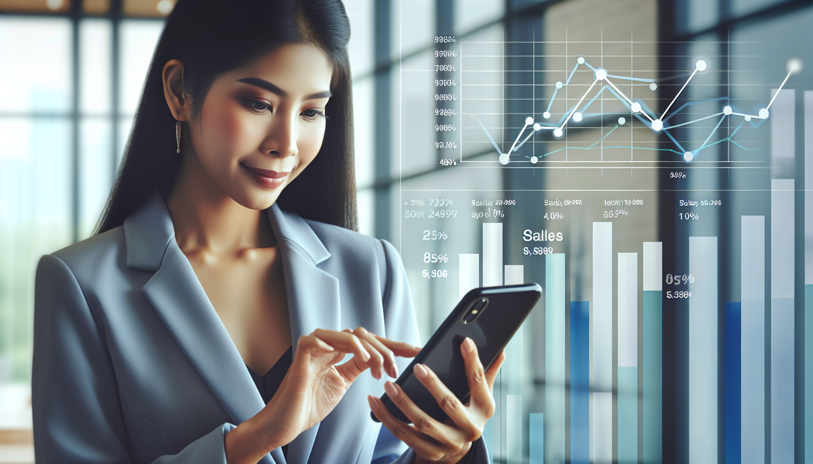 Business owner using WhatsApp for sales